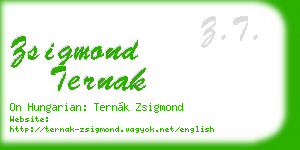 zsigmond ternak business card